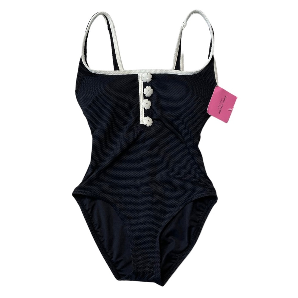 KATE SPADE NEW YORK CONTRAST ONE PIECE SWIMSUIT, NWT S
